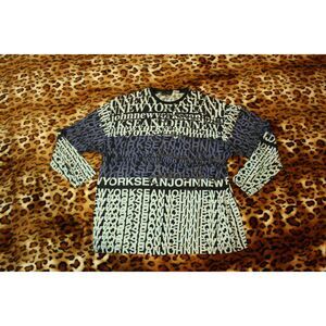 Sean John Signature AOP Vintage Y2K Baggy Long Sleeve Graphic Tee Size XL